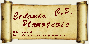 Čedomir Planojević vizit kartica
